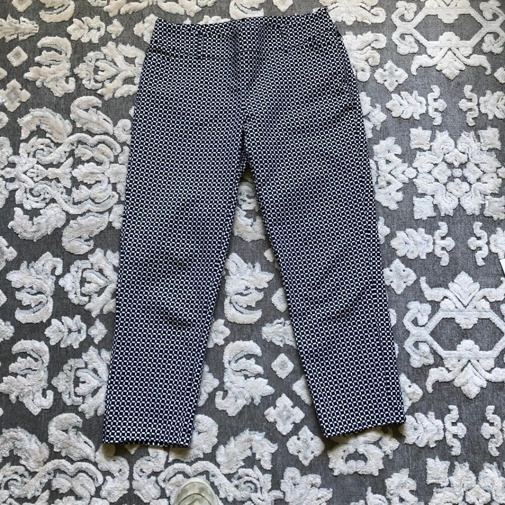 WhiteHouseBlackMarket, Black&White, Square Print, Dressy Capri, Sz: see descript